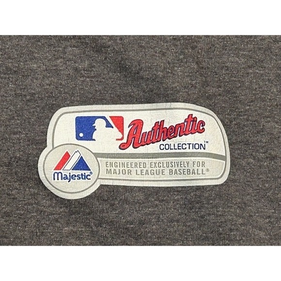 Majestic MLB Property of Rays Baseball Tampa Bay Devil Rays Gray Shirt - Size XL - Picture 4 of 9